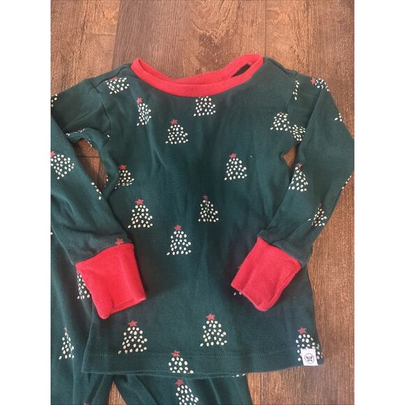 Honest Baby Clothing Christmas Pajamas Set 2t Trees Green - Picture 2 of 3